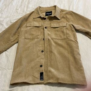 Rsq boys cord button up size Large